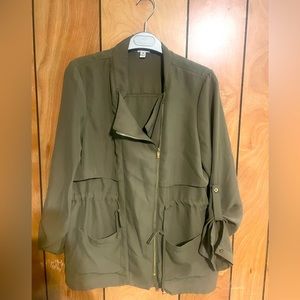 GUESS Navy Green Zip Up
